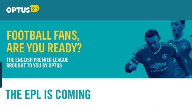 Optus has launched a page for EPL fans to register their interest.