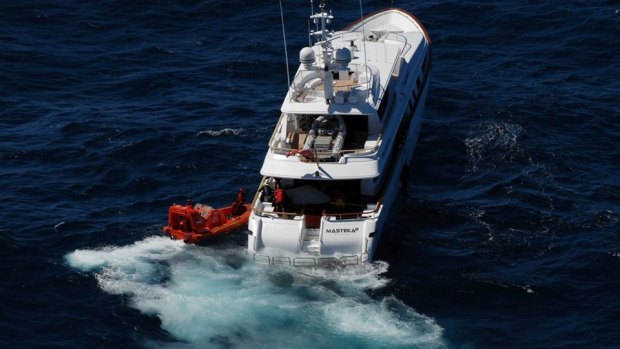 The crew on board the Masteka 2 had to be rescued. 