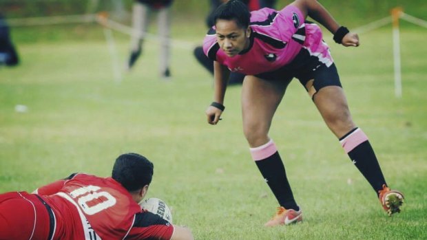 Getting closer: A female ref may soon handle an NRL game.