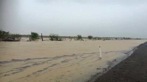 Heavy rain caused flooding at Burketown in Queensland's far north west at the weekend.