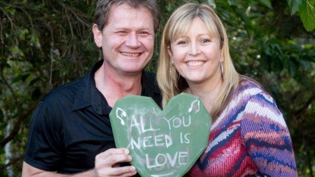 Price with wife Nikki, whom he met at 4BC.