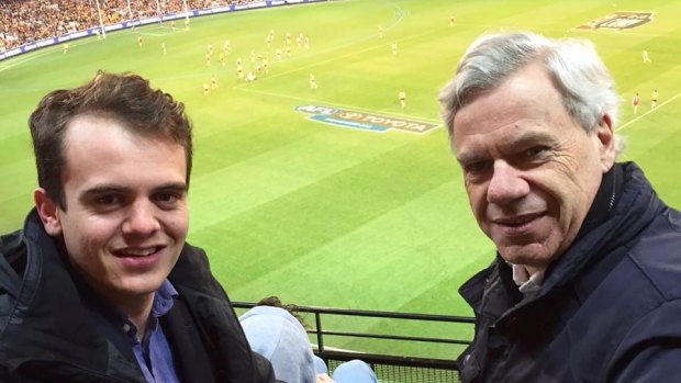 Liberal Party Victorian president Michael Kroger with his controversial protege Marcus Bastiaan.