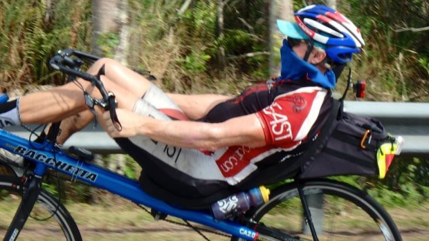 Kurt Searvogel, seen on a recumbent, is doing the biggest distances. 