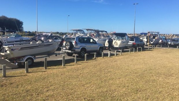 There was mayhem at Ocean Reef boat ramp on Sunday morning.