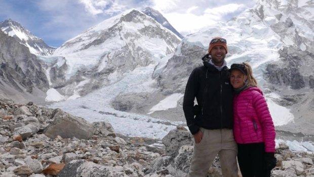 The Canberra couple before climbing Mount Everest. 