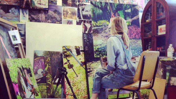 Artist Sophia Hewson in her studio. 