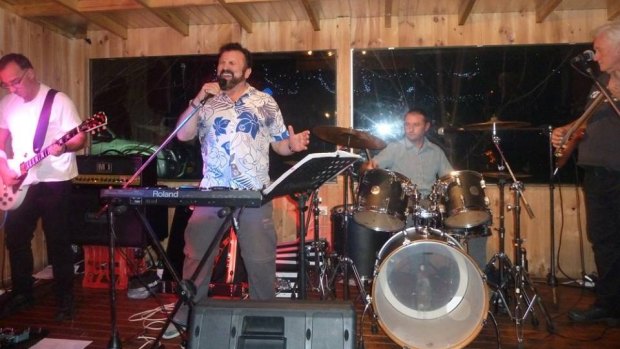 The "Sly Dogs" played a gig at the Royal Mail Hotel in Braidwood hours before Joel Koppie went missing. Joel is on the drums.
