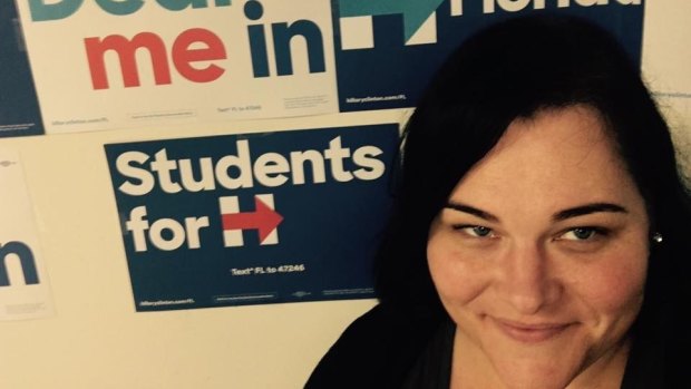 Ange Humphries has travelled to the US to volunteer for Hillary Clinton's presidential campaign in Florida.