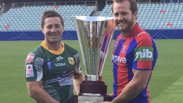 End of the line: Clint Newton, right, will retire after Sunday's NSW Cup grand final with Mitch Williams' Wyong Roos side.