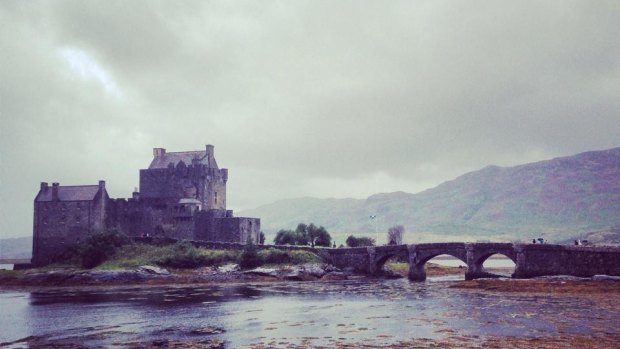 Eilean Donan Castle in the Scottish Highlands during the summer season.