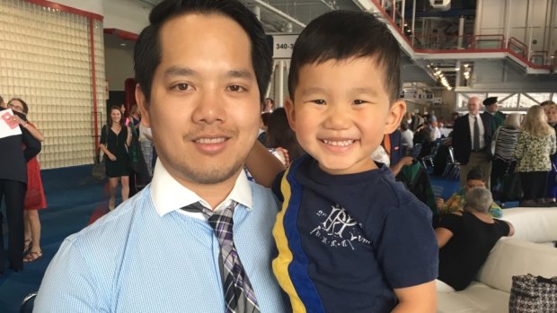 Junior doctor Dr Alan Pham's work hours mean he might see his son for only half an hour a day.