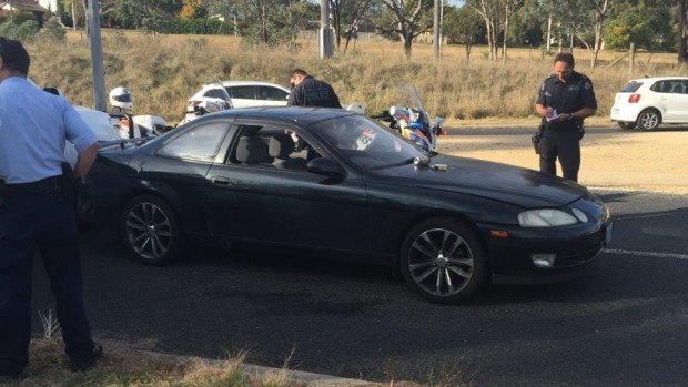 Police located the car on the Tuggeranong Parkway. 