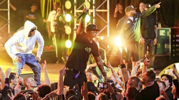 One for the true believers: Wu-Tang Clan at one of their sold-out Sydney Opera House shows.
