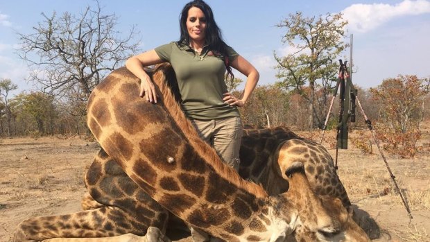 Sabrina Corgatelli wrote that she "couldn't be any happier" after killing the giraffe.