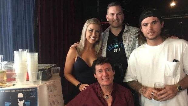 The Trevfest2 event raised more than 11 thousand dollars to help  Motor Neuron Disease. Trevor Newby (front) is fighting MND.

