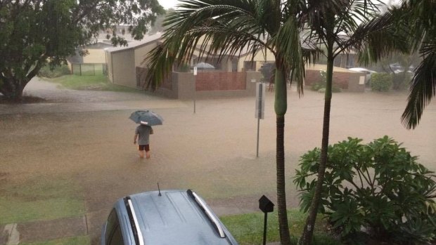 Afternoon storms caused flash flooding around the south-east on Sunday.