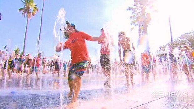 Colin Barnett at one stage suggested children shower before enjoying the water park at Elizabeth Quay.