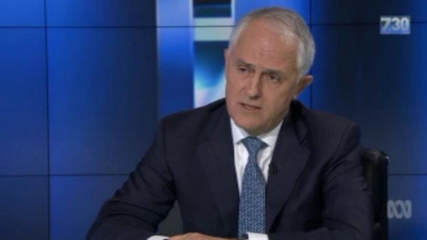 Prime Minister Malcolm Turnbull on ABC's 7.30 with Leigh Sales on Wednesday night.