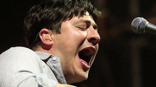 Clanger: Mumford and Sons lead singer Marcus Mumford.