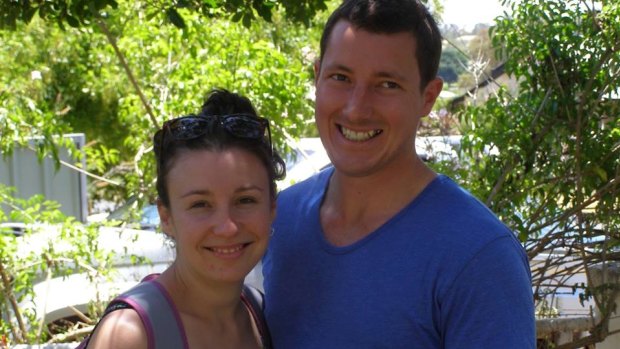 Stephanie Scott and her fiance Aaron Leeson-Woolley.
