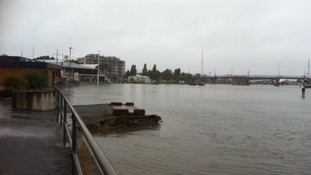 The Gladstone Yacht Club is a gloomy site on Thursday morning. 