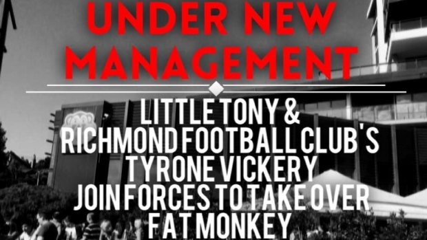 The announcement of Tyrone Vickery and Tony Mokdessi taking over Fat Monkey. 