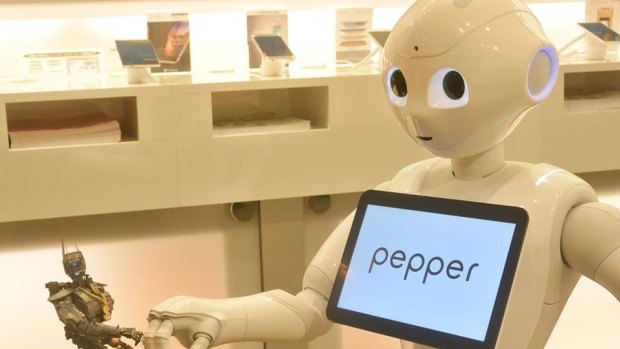 Pepper robot from SoftBank Robotics Corporation in Japan.