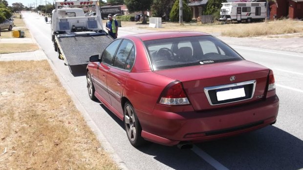 The driver of this Holden Calais was allegedly going 97km/h over the speed limit.