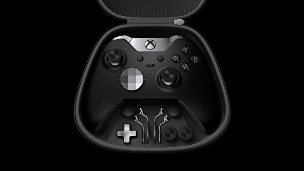 The controller comes in a protective carry case with three sets of sticks, four paddles and two directional pads.