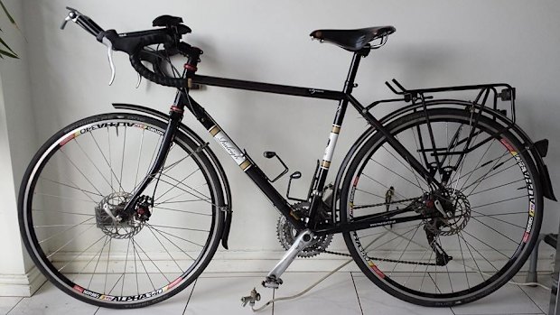 Built for distance: Steven Abraham's bike.