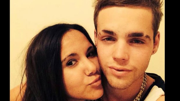 Max Summerfield, pictured with girlfriend Ebony, was hit by a passing car following an altercation with his friends.