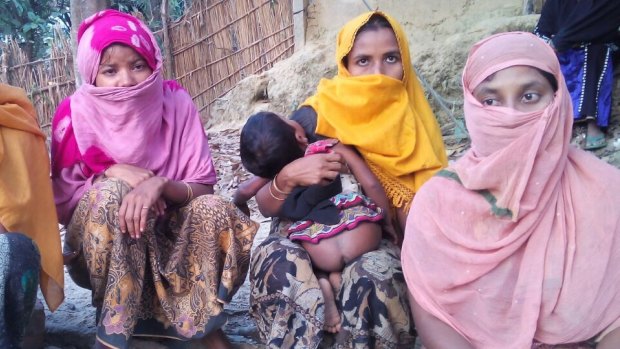 Rohingya women at a refugee camp near Cox's Bazar, Bangladesh. All said that they fled their villages in Myanmar's Rakhine state after being raped.