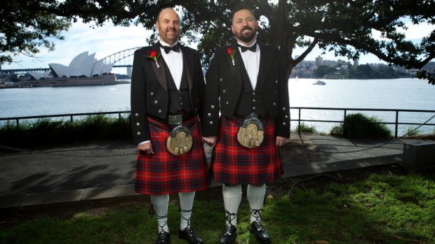 Newlyweds: Gordon Stevenson and Peter Fraser.