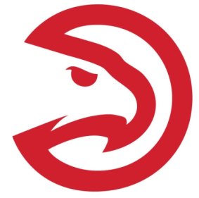 Angry birds: The iconic Atlanta Hawks logo.