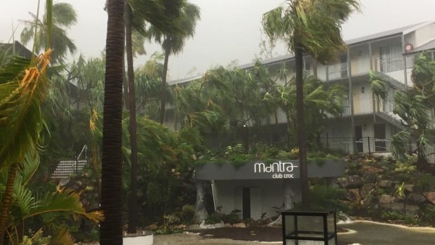 The Mantra Club Croc at Airlie Beach during Cyclone Debbie.