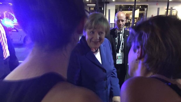 German Chancellor Angela Merkel dropped by Brisbane bar Brewski on Friday night.