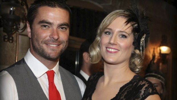 Murdered Sydney business man Morgan Huxley and his former girlfriend Jessica Hall. 