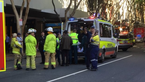 The injured pedestrian was later transported to the Royal Brisbane and Women's Hospital.