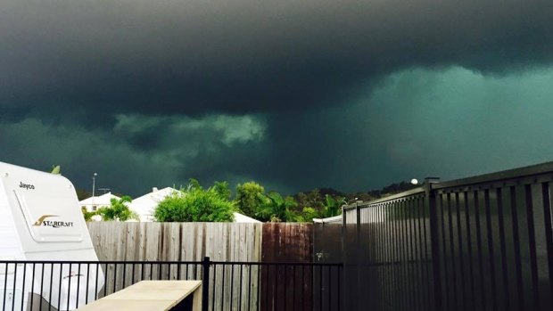 Storm clouds west of Brisbane.