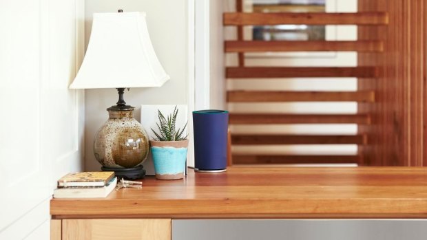 Small and without a tangle of cords attached, OnHub is designed to sit out in the open where Wi-Fi routers are most effective.
