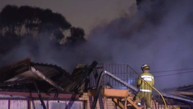 Fire has destroyed a holidaying family's house in Redland Bay.