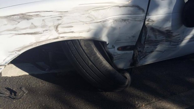 One Facebook user drove past the car on his way to work.