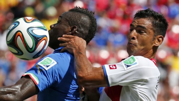 Balotelli struggled to make an impact against Costa Rica.