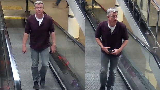 Police would like to speak with this man after he allegedly exposed himself to a woman at a shopping centre.