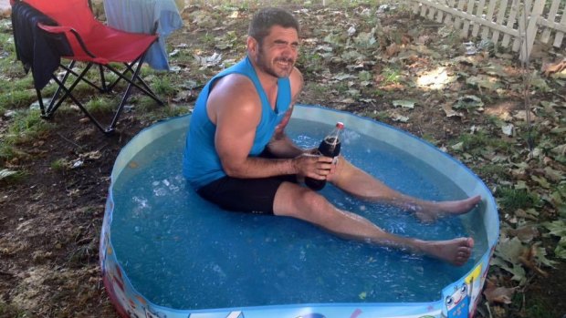 Ryan Sandeman ended up having an ice bucket bath regardless of his marathon effort. 