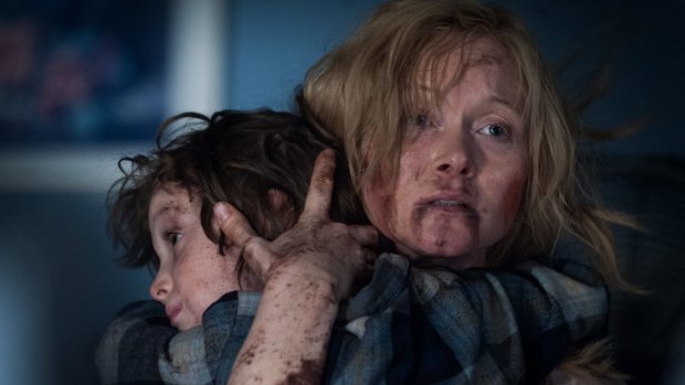 Essie Davis with Noah Wiseman in <i>The Babadook</i>.