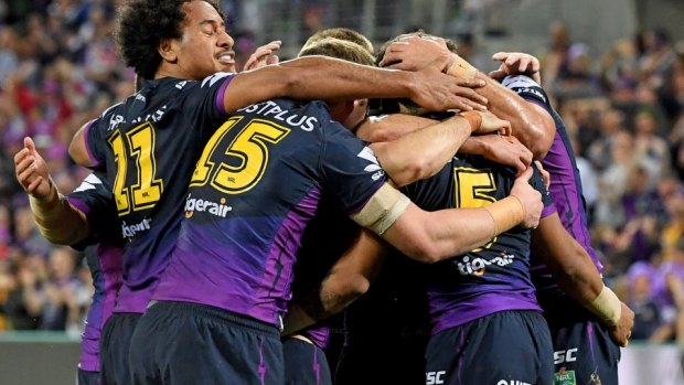 Purple reign: The Storm believe a Melbourne NRL grand final could sell out the MCG.
