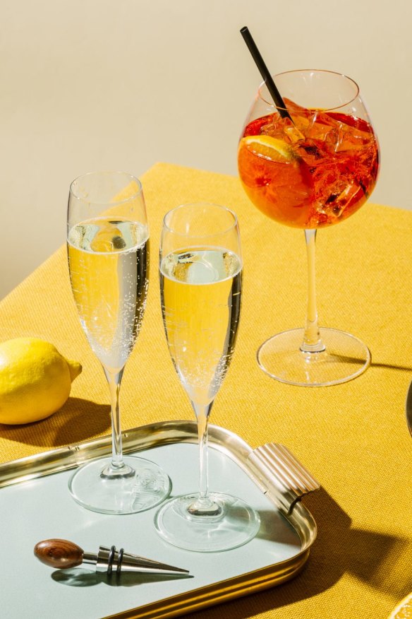 Prosecco is a good option for Aperol spritzes.
