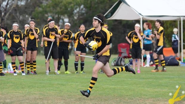 Hayder in the Phoenix' 2015 QUAFLs match against the Newcastle Fireballs 