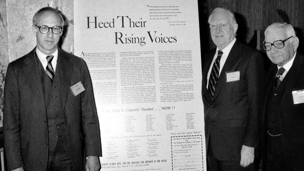Roland Nachman (left) commemorating the anniversary of Times v Sullivan.